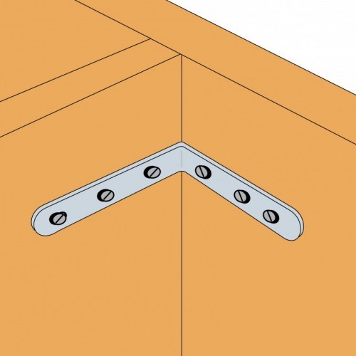 LIGHT DUTY ANGLE BRACKET EC80/2.5 80X80X15MM