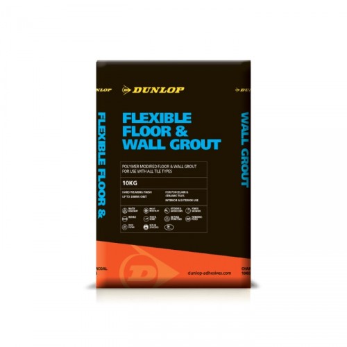 DUNLOP FLEXIBLE FLOOR & WALL GROUT 10KG GREY