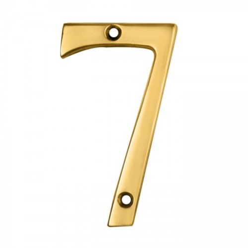 3" NUMERAL 7 POLISHED BRASS