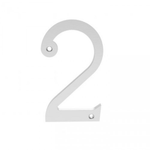 3" NUMERAL 2 SATIN CHROME