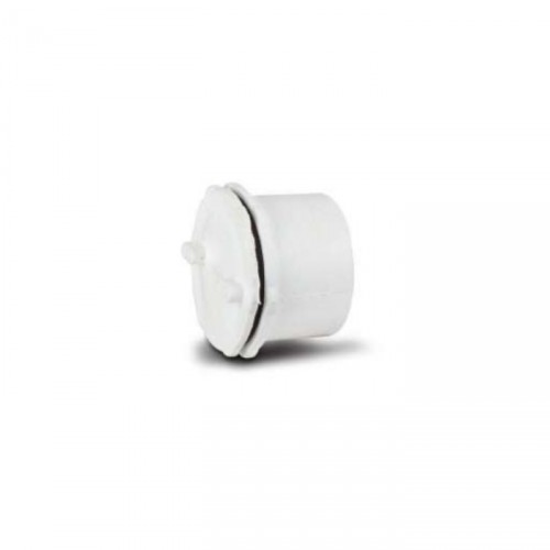 SCREWED ACCESS PLUG 40MM WHITE
