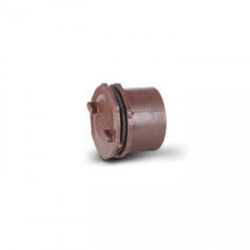 SCREWED ACCESS PLUG 40MM BROWN