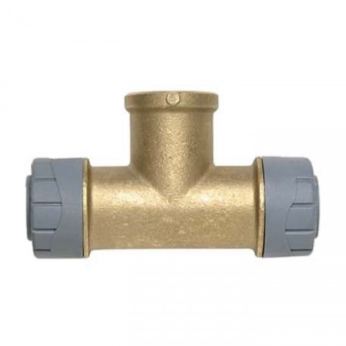 PLUMB FEMALE TEE 22X1/2 (BRASS)