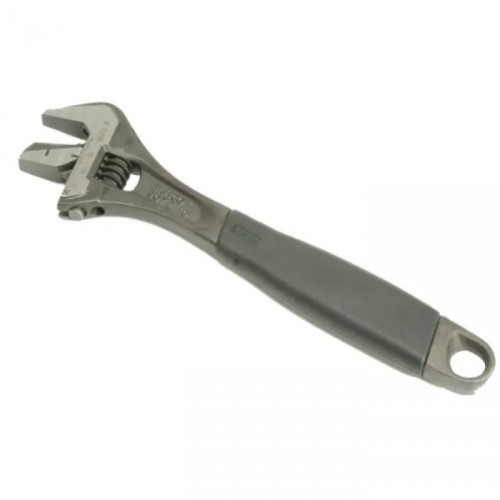 BAHCO BLACK ADJUSTABLE WRENCH 10" WITH REVERSIBLE JAW