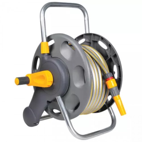 HOZELOCK 45M ASSEMBLED HOSE REEL & 25M HOSE