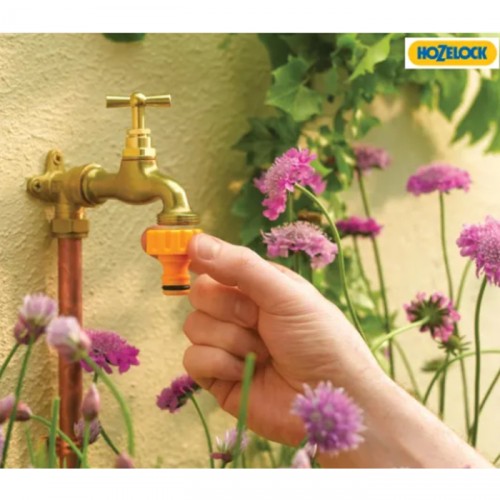 HOZELOCK OUTDOOR TAP CONNECTOR 3/4 & 1/2"