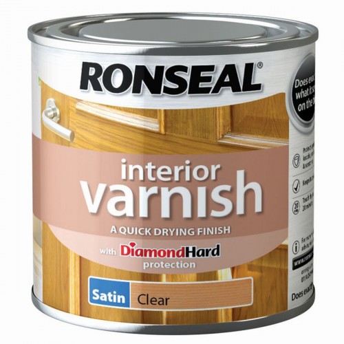 RONSEAL QUICK DRYING VARNISH CLEAR SATIN 750ML