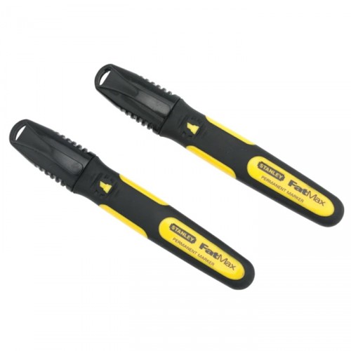 STANLEY BLACK CHISEL TIP MARKERS PACK OF 2