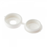 HINGED SCREW COVER CAPS WHITE NO 6-8 BAG OF 100