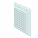 DOMUS LOUVRED GRILLE ROUND TO RECTANGLE WHITE 100MM