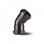 OBTUSE BEND 40MM 45 DEG BLACK