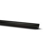 POLY HALF ROUND GUTTER BLACK RR100 112MM 2M