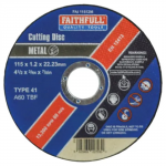 FAITHFULL FLAT METAL CUTTING DISC 115MMX1.2MM