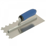 VITREX PROFESSIONAL NOTCHED ADHESIVE TROWEL 20MM SQUARE NOTCH STAINLESS STEEL