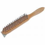 HEAVY DUTY WIRE BRUSH WITH SCRAPER 4 ROW